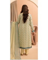 3-PC unstitched Printed Lawn By Zellbury | 0183